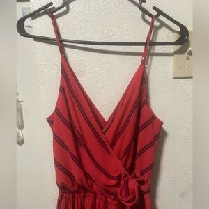 Peach/Black Striped junpsuit